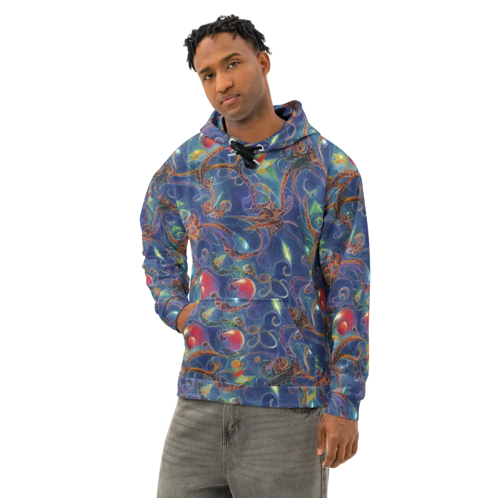 Sapphire Eden on Cotton Hoodie — Left Front