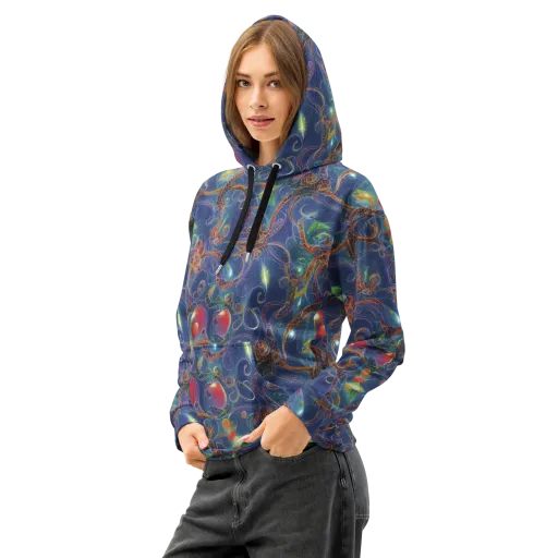Sapphire Eden on a Cotton Hoodie