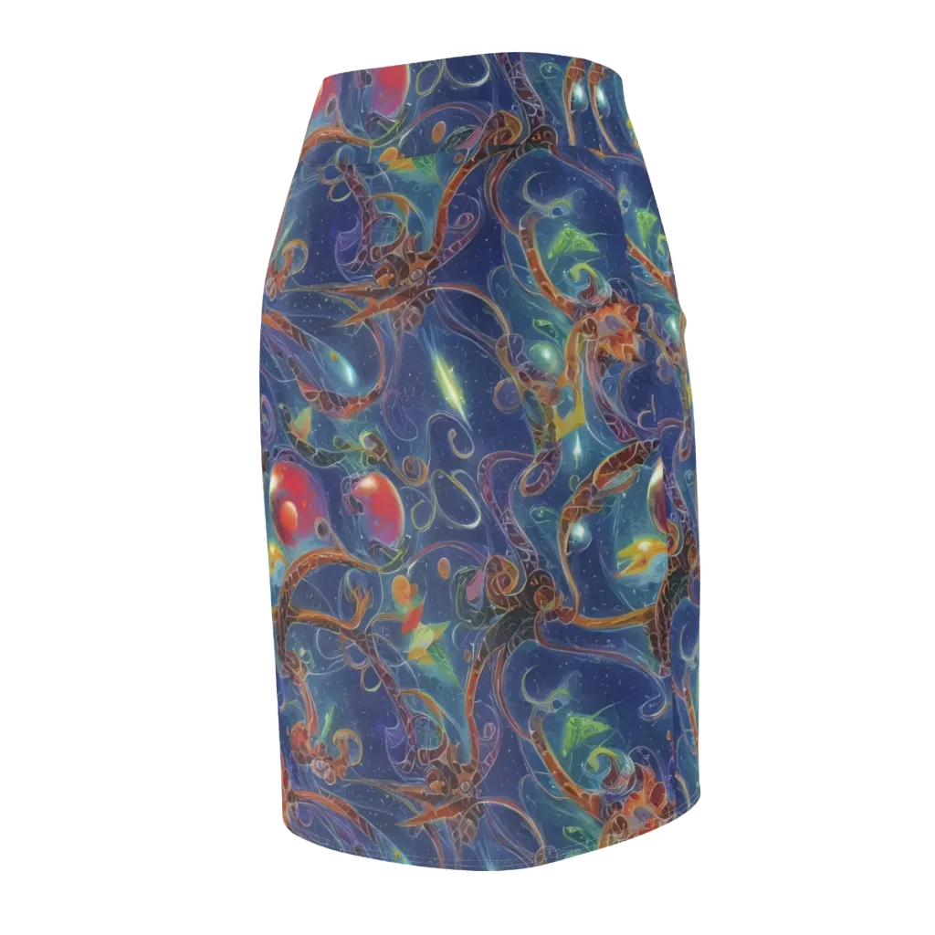 Sapphire Eden on Pencil Skirt — Back Side
