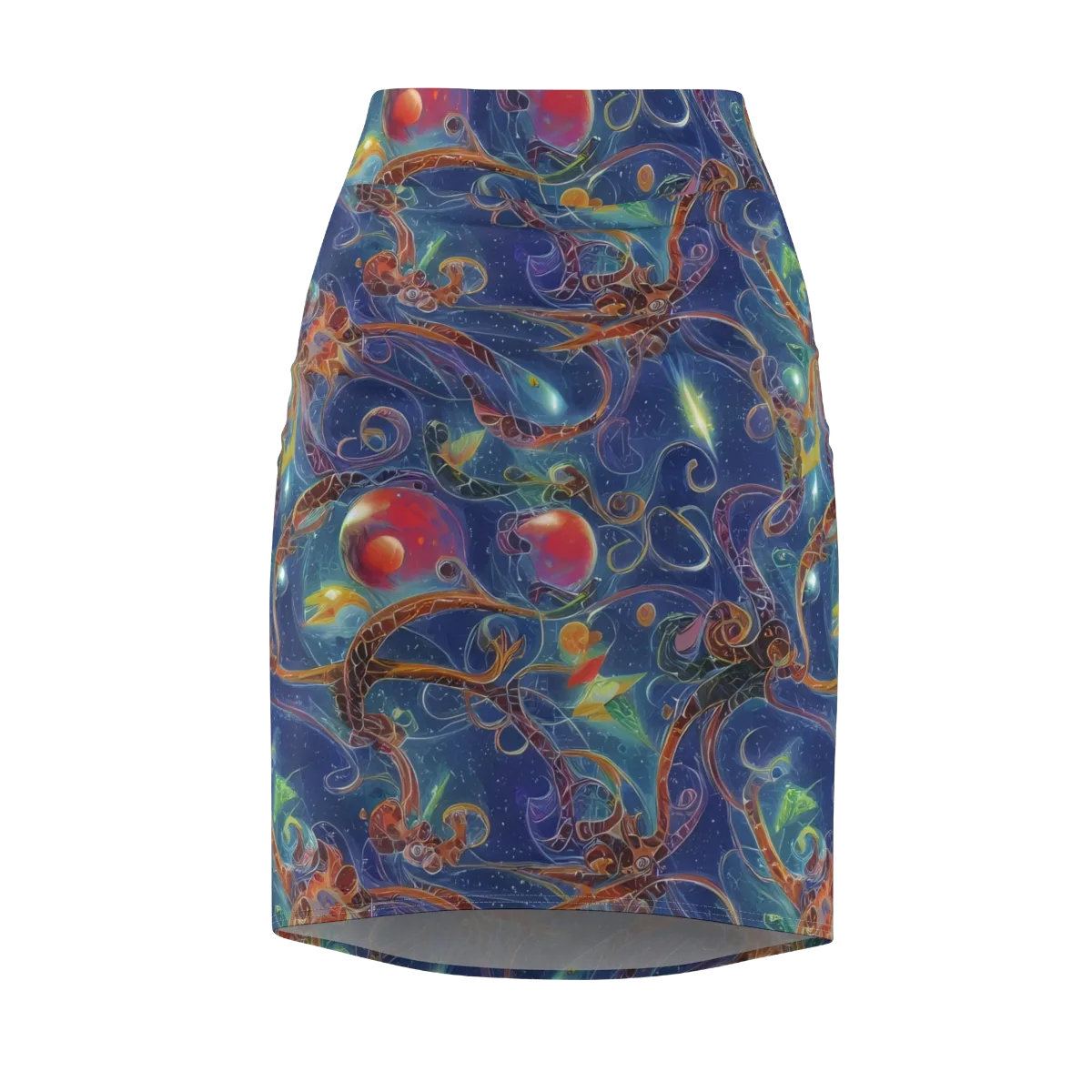 Sapphire Eden on Pencil Skirt — Front