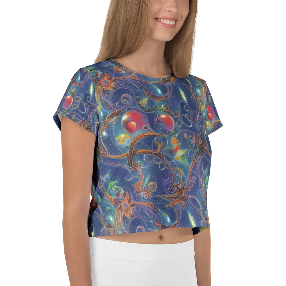 Sapphire Eden on Crop Tee — Right