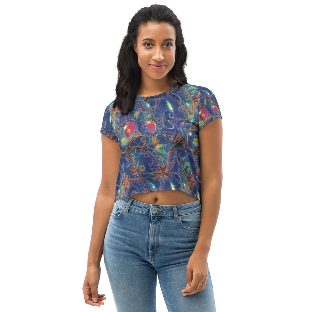 Sapphire Eden on Crop Tee — Front