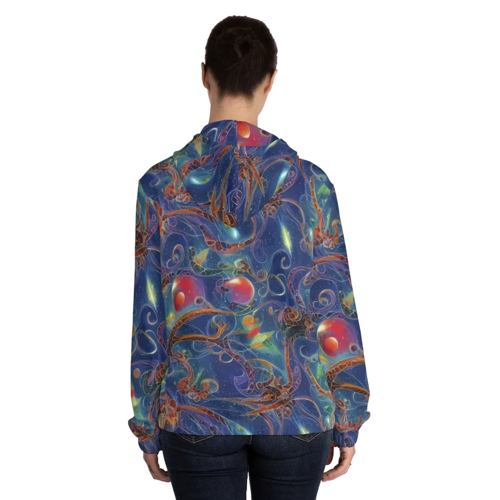 Sapphire Eden on Women's Full-Zip Hoodie — Back On Person