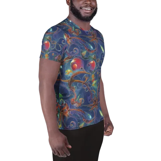 Sapphire Eden on a Men's Athletic T-Shirt
