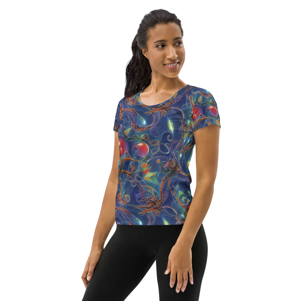 Sapphire Eden on Women's Athletic T-Shirt — Left