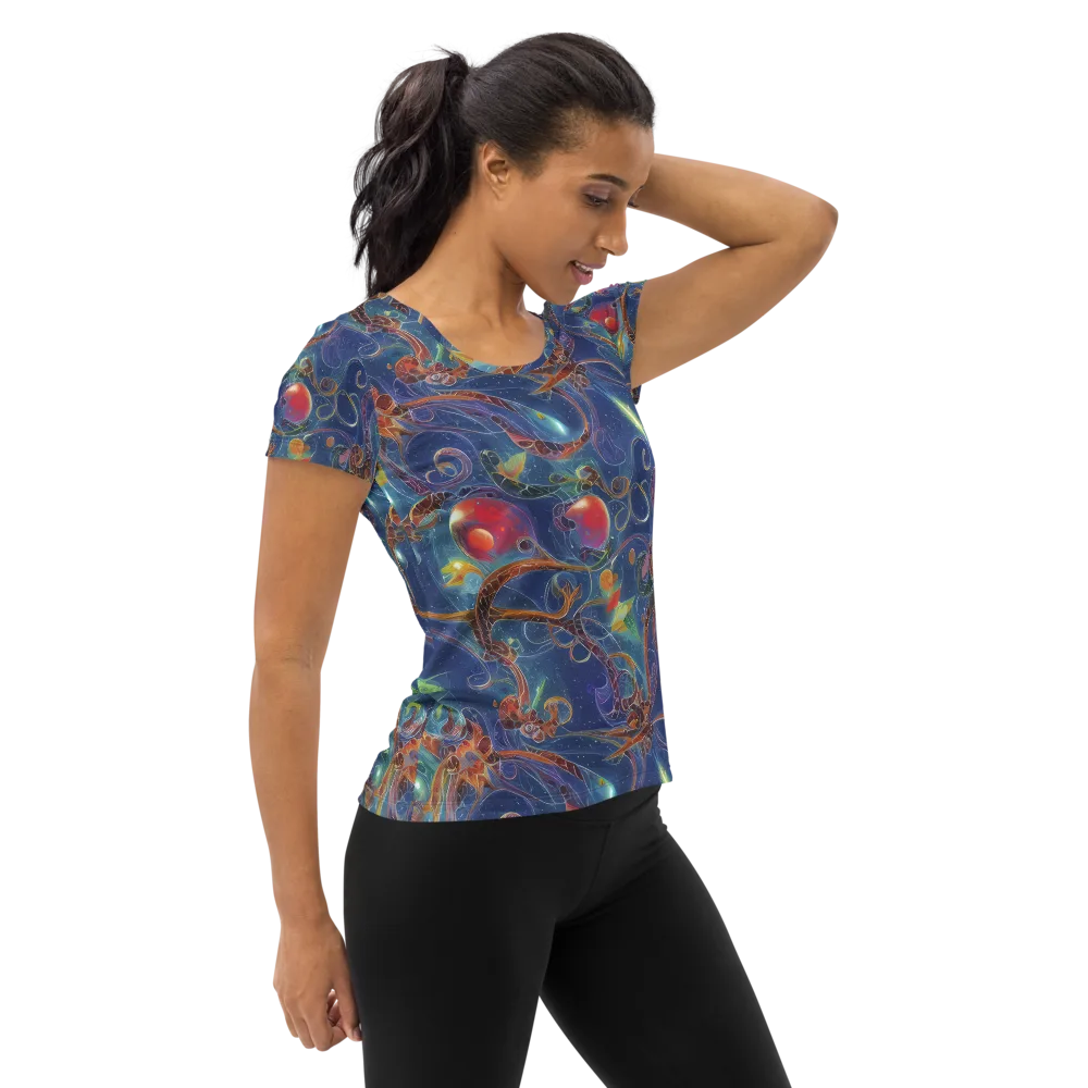 Sapphire Eden on Women's Athletic T-Shirt — Right