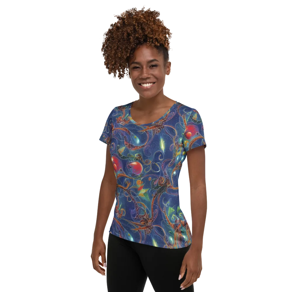 Sapphire Eden on Women's Athletic T-Shirt — Left