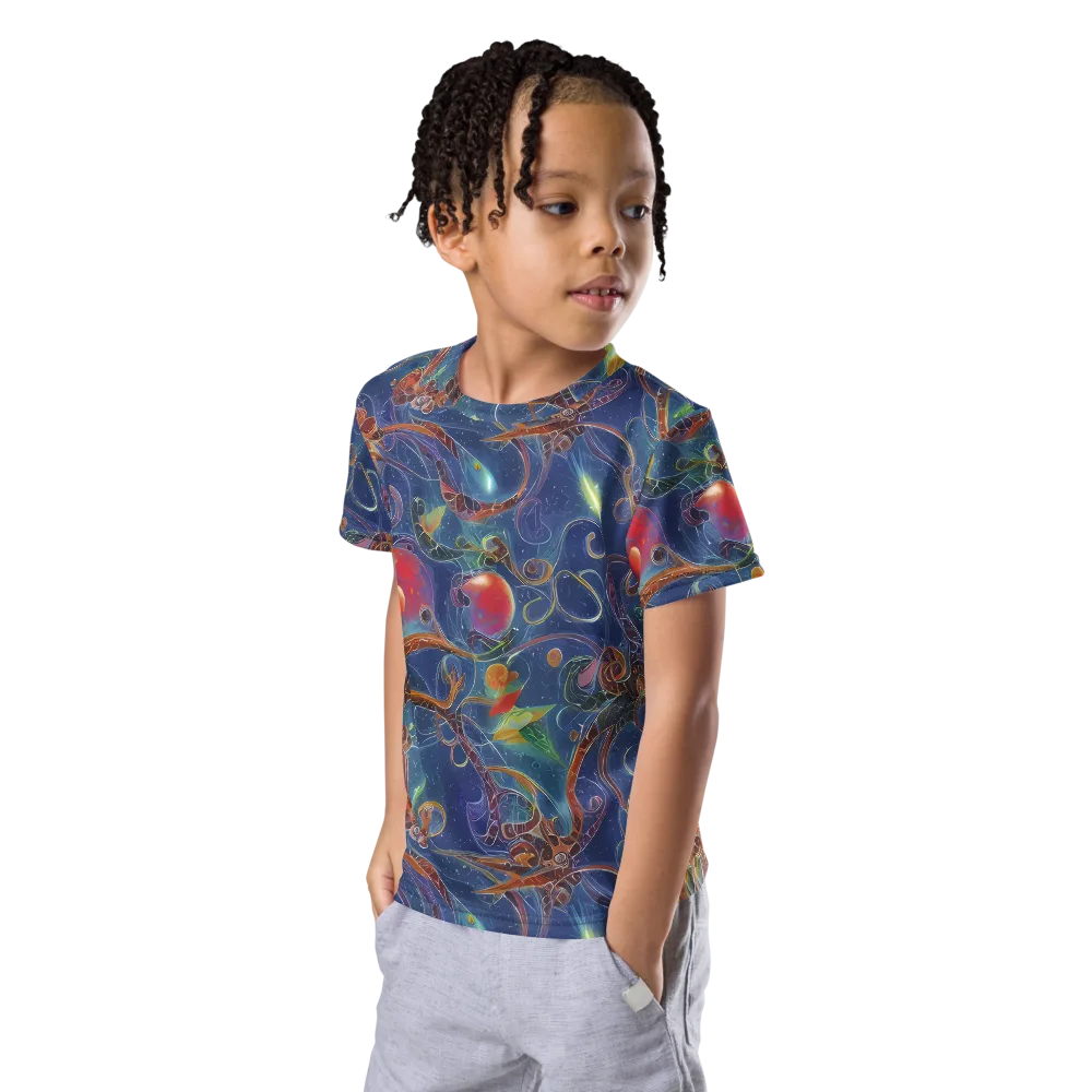 Sapphire Eden on Kids Crew Neck T-Shirt — Left Front