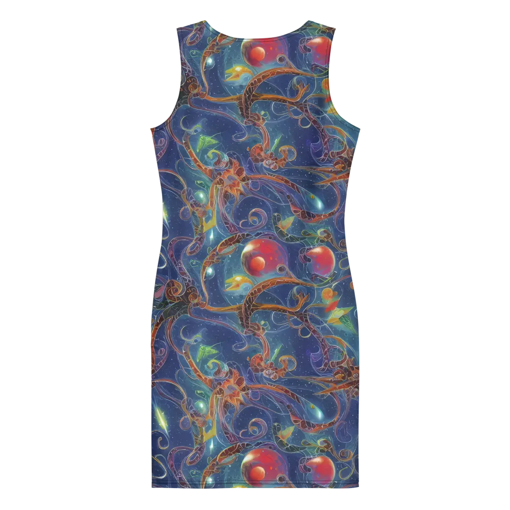 Sapphire Eden on Bodycon Dress — Back