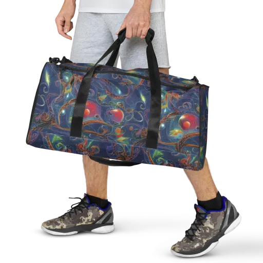 Sapphire Eden on a Duffle Bag