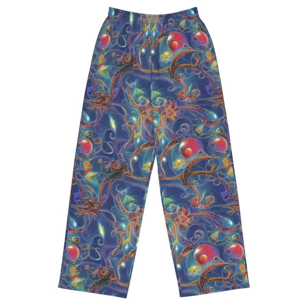 Sapphire Eden on Wide-Leg Pants — Front