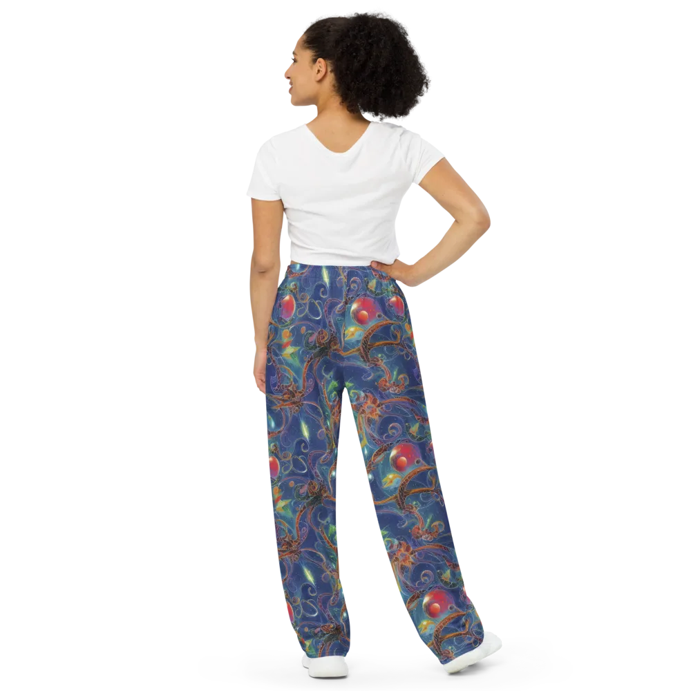 Sapphire Eden on Wide-Leg Pants — Back