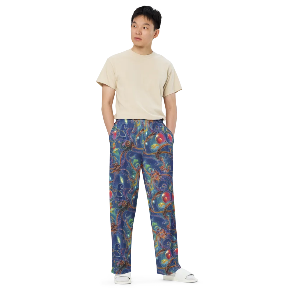 Sapphire Eden on Wide-Leg Pants — Front