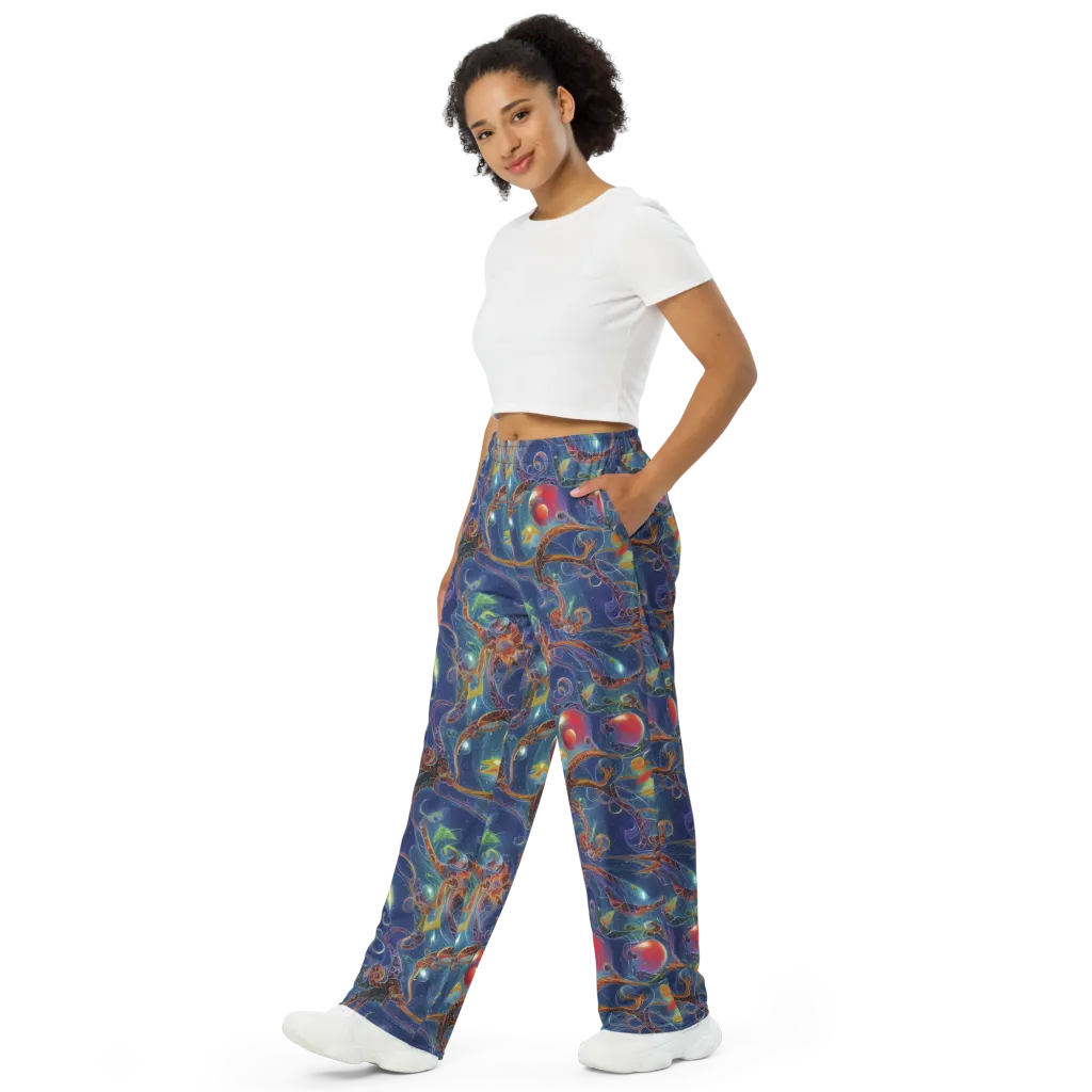 Sapphire Eden on Wide-Leg Pants — Left Front