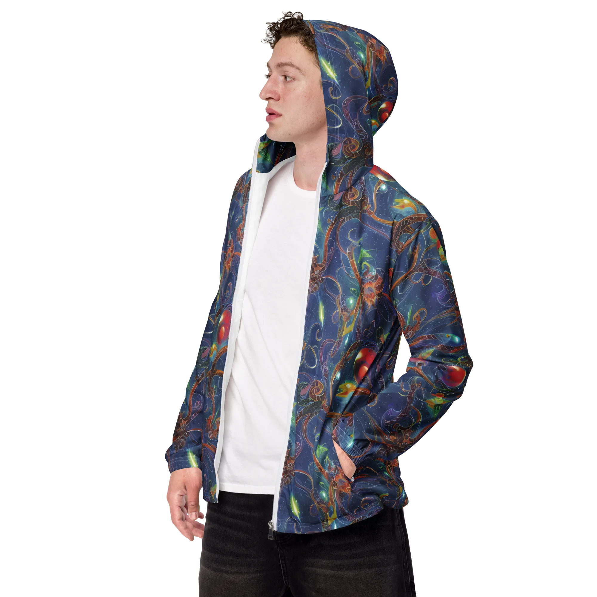 Sapphire Eden on Men's Windbreaker — Left Front