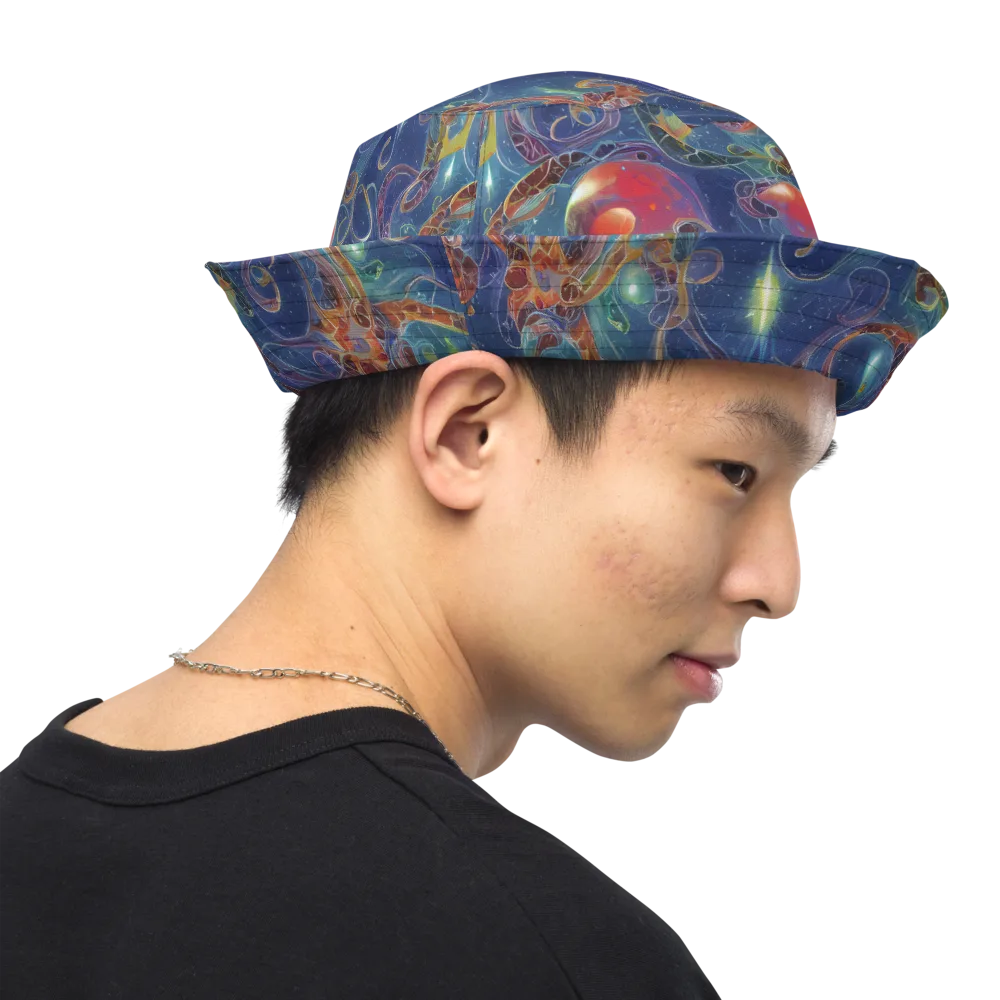 Sapphire Eden on Reversible Bucket Hat — Right Outside
