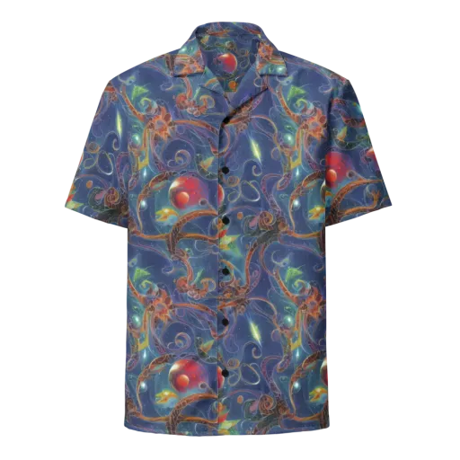 Sapphire Eden on a Button Shirt