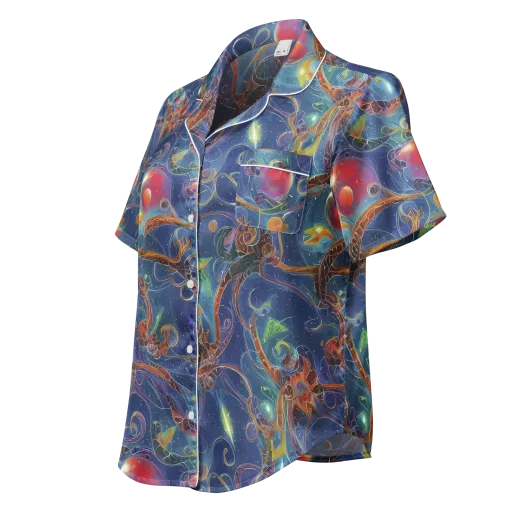 Sapphire Eden on a Women's Short Sleeve Pajama Top