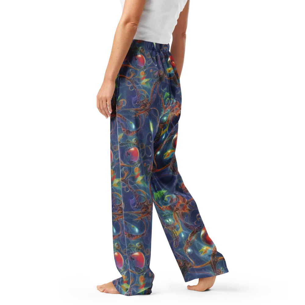 Sapphire Eden on Women's Pajama Pants — Left
