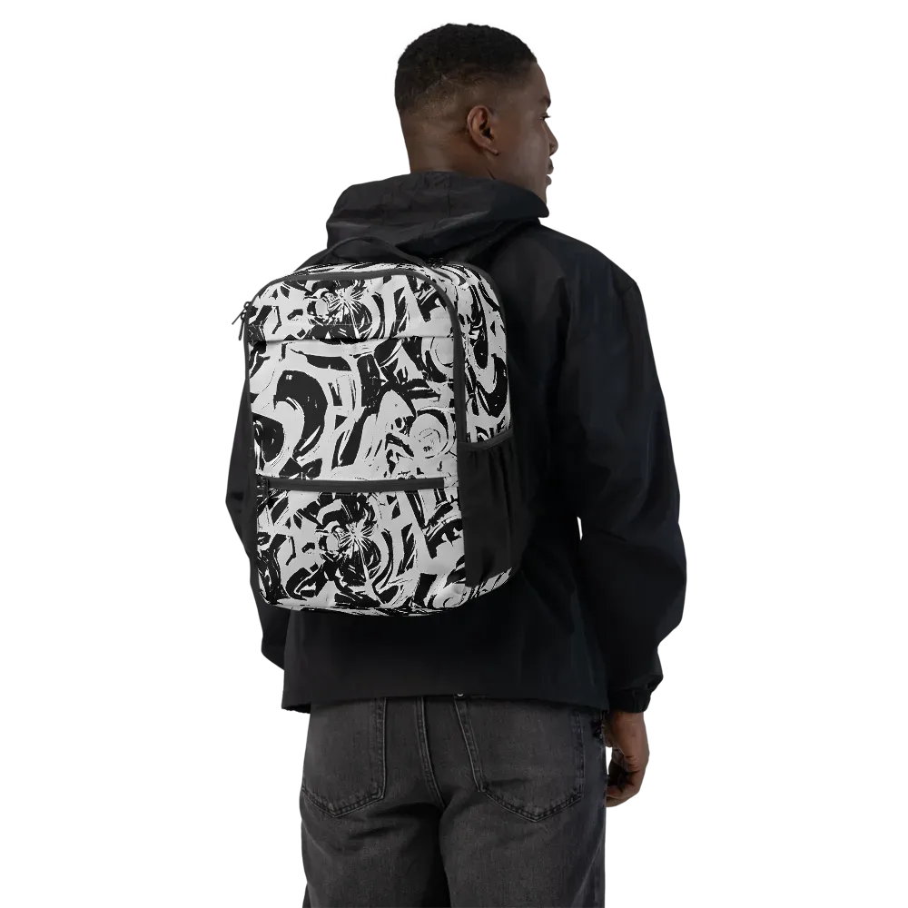 Inkstorm Bloom on Utility Backpack — Back