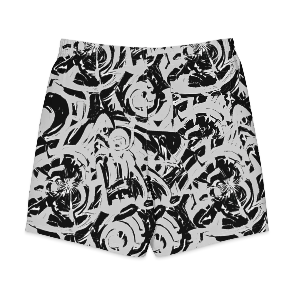 Inkstorm Bloom on Men's Board Shorts — Back