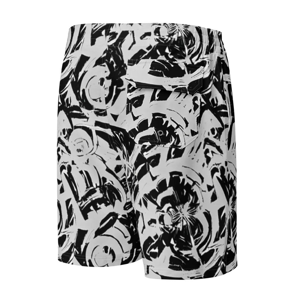 Inkstorm Bloom on Men's Board Shorts — Back