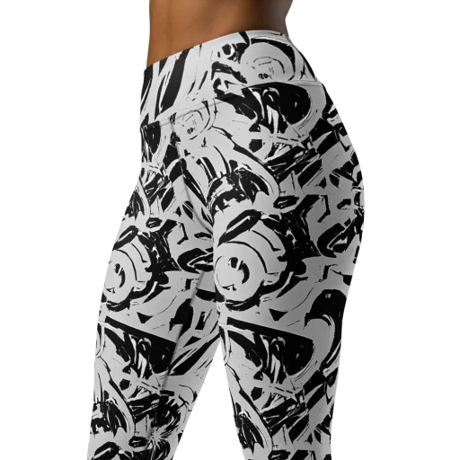 Inkstorm Bloom on a Yoga Leggings