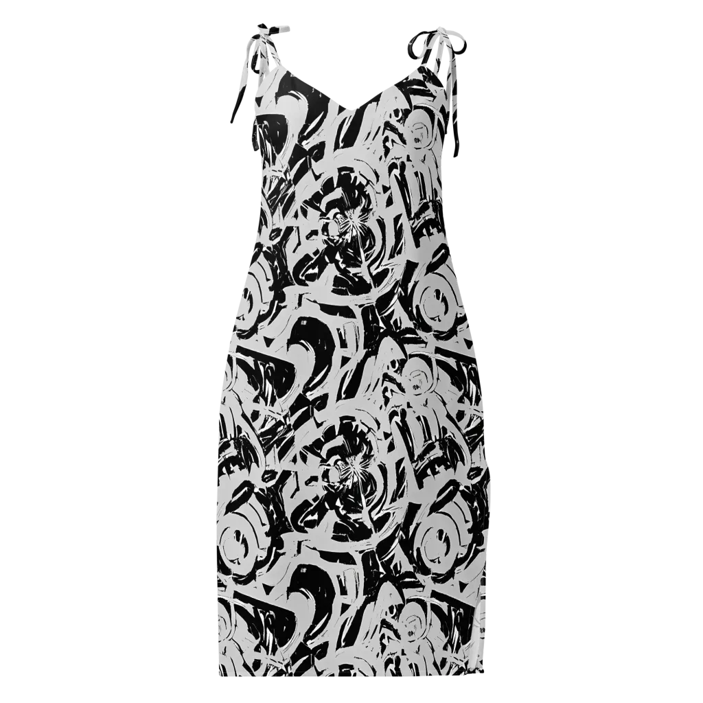Inkstorm Bloom on Slip Dress — Front