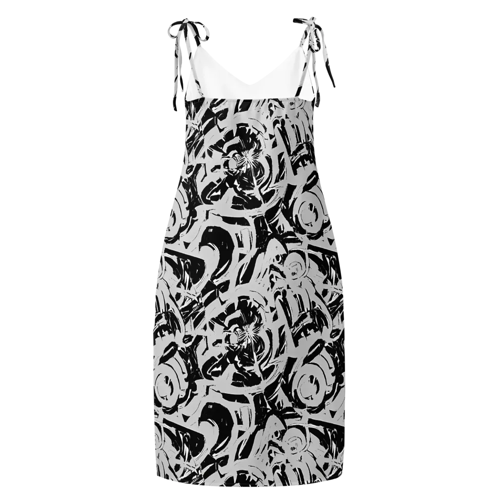 Inkstorm Bloom on Slip Dress — Back