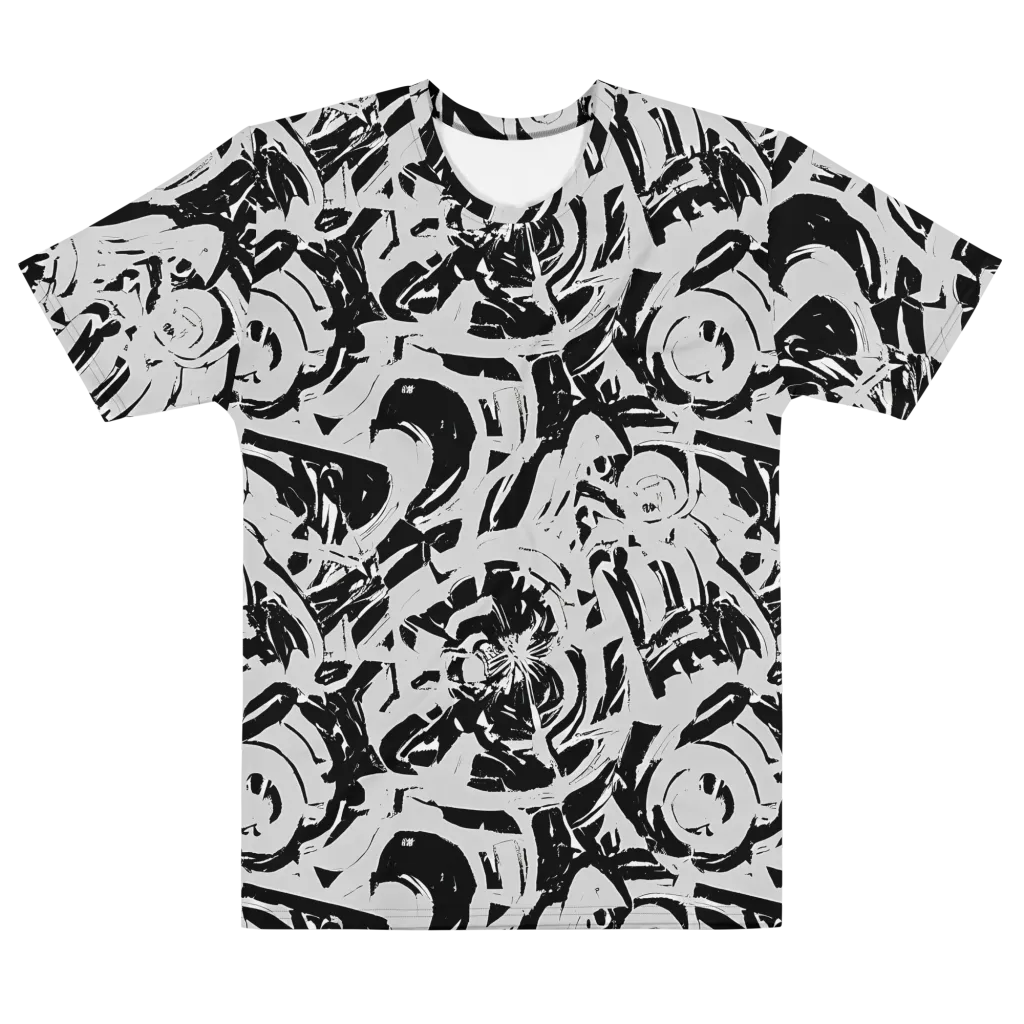 Inkstorm Bloom on Men's Cotton Crew Neck T-Shirt — Front