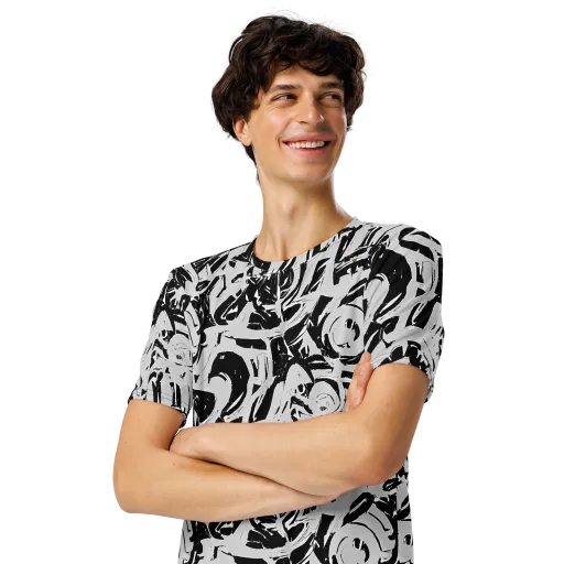 Inkstorm Bloom on a Men's Crew Neck T-Shirt