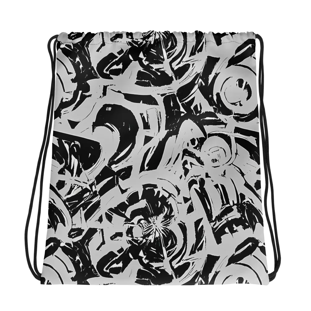 Inkstorm Bloom on Drawstring Bag — Photo
