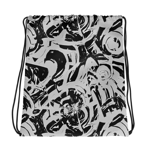 Inkstorm Bloom on a Drawstring Bag