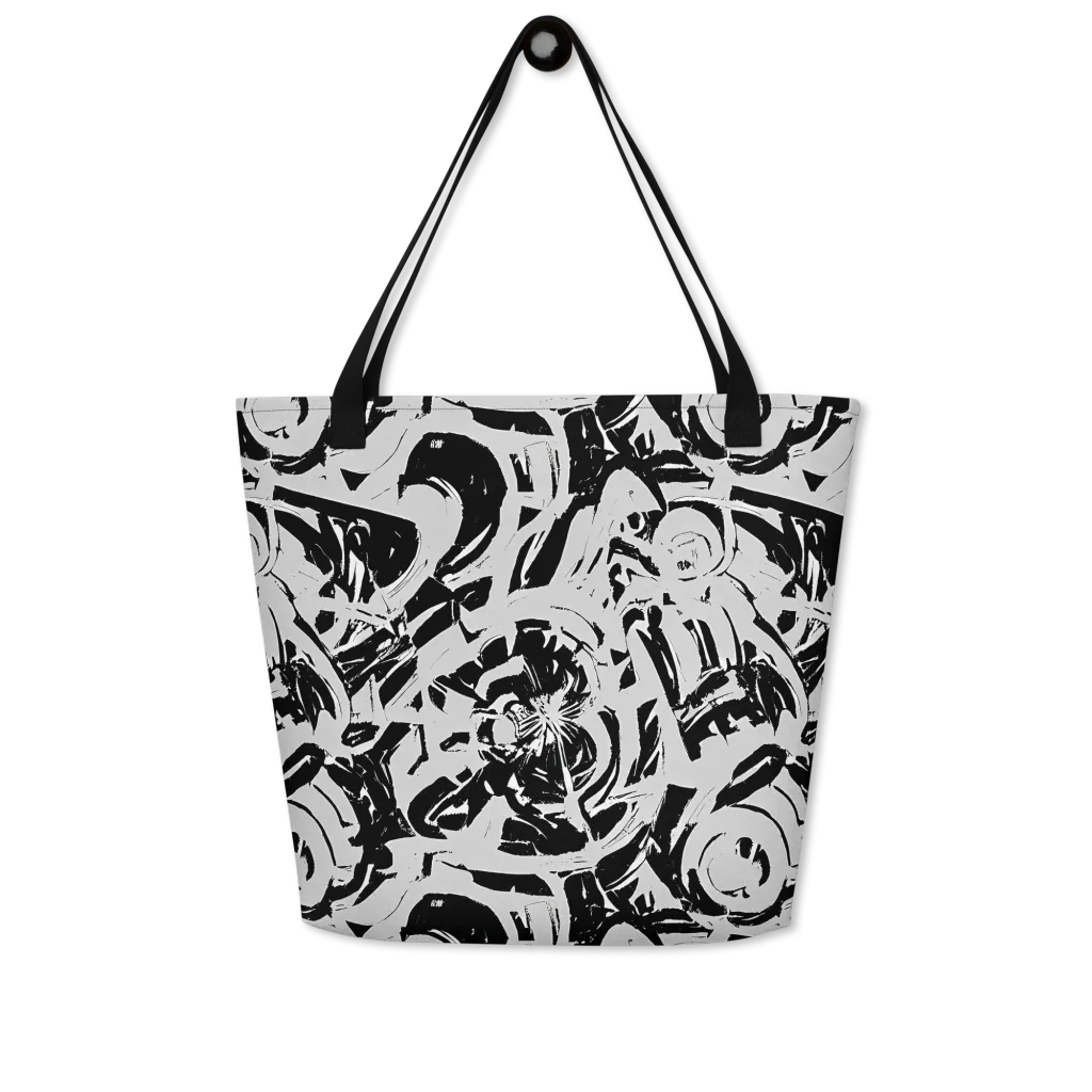 Inkstorm Bloom on Large Tote Bag W/ Pocket — Front