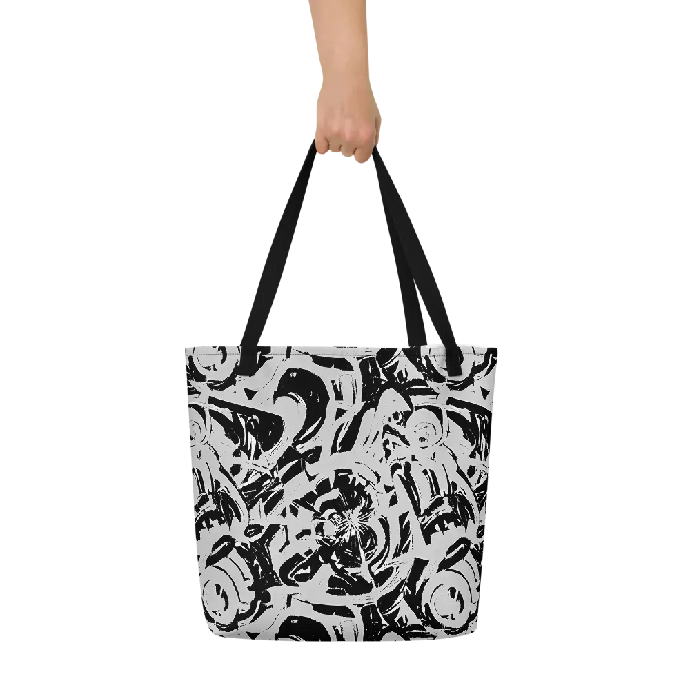Inkstorm Bloom on Large Tote Bag W/ Pocket — Front