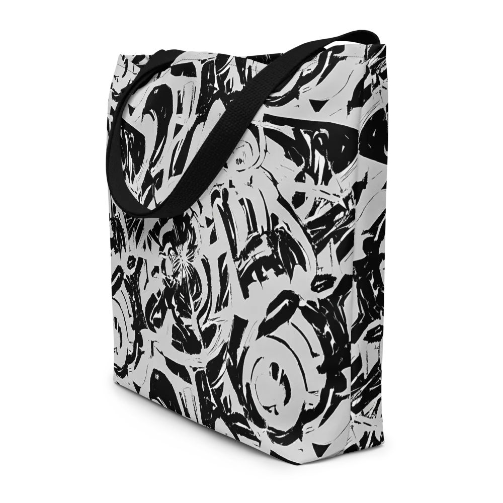 Inkstorm Bloom on Large Tote Bag W/ Pocket — Front
