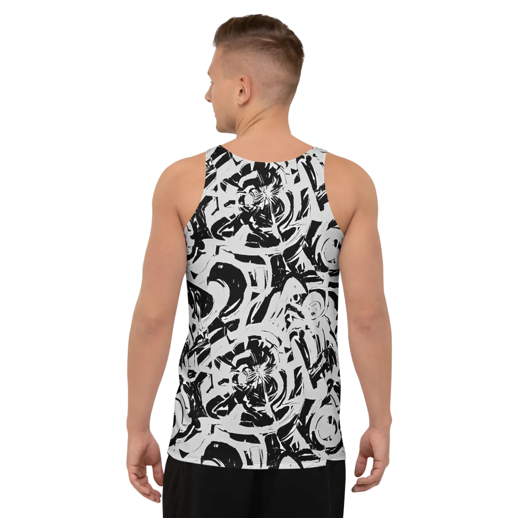 Inkstorm Bloom on Men's Tank Top — Back