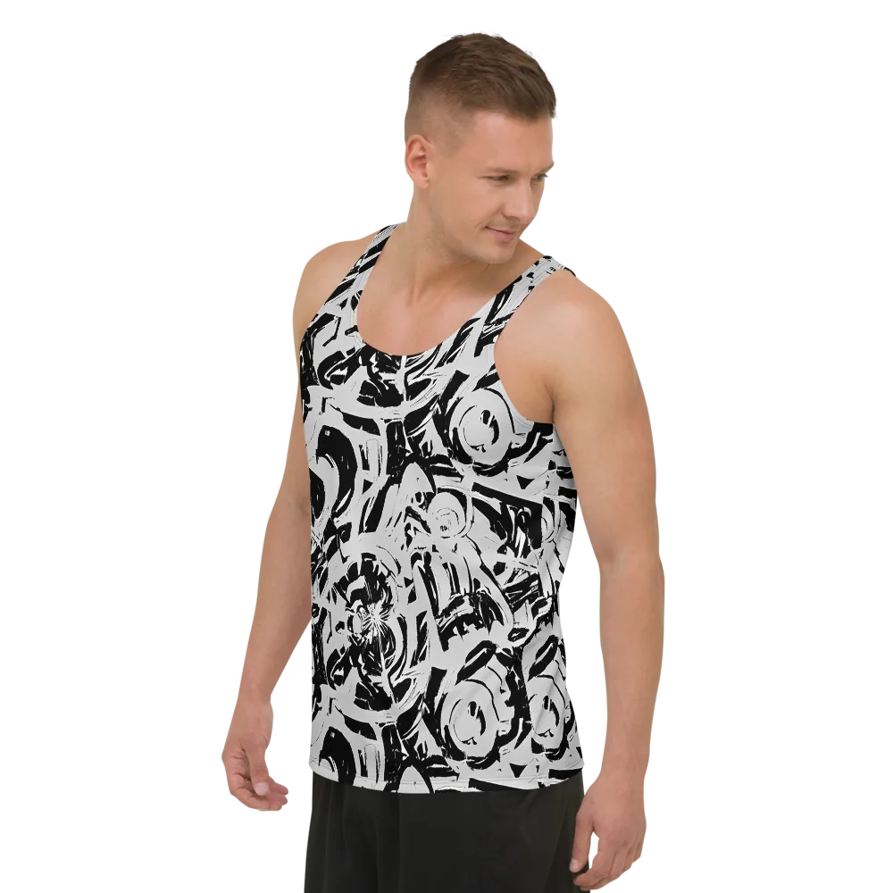 Inkstorm Bloom on Men's Tank Top — Left Front