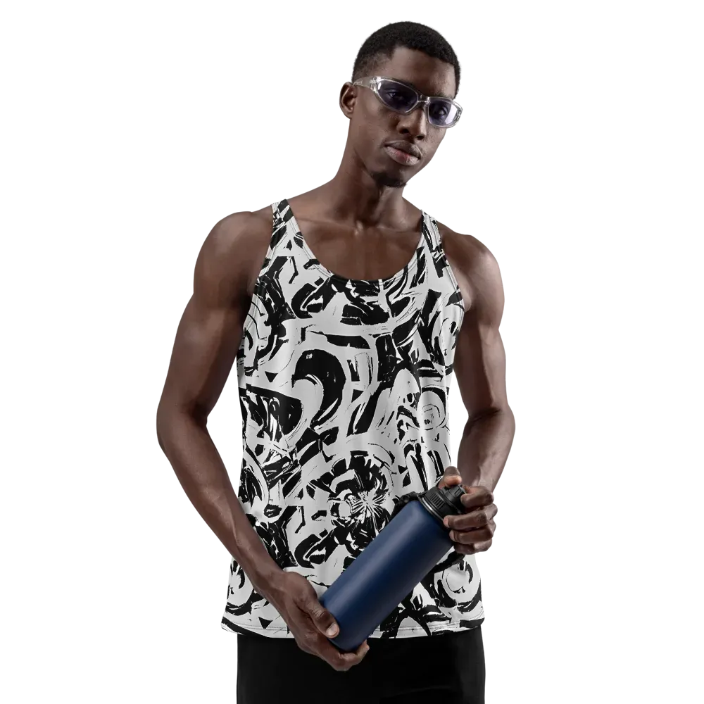Inkstorm Bloom on Men's Tank Top — Front