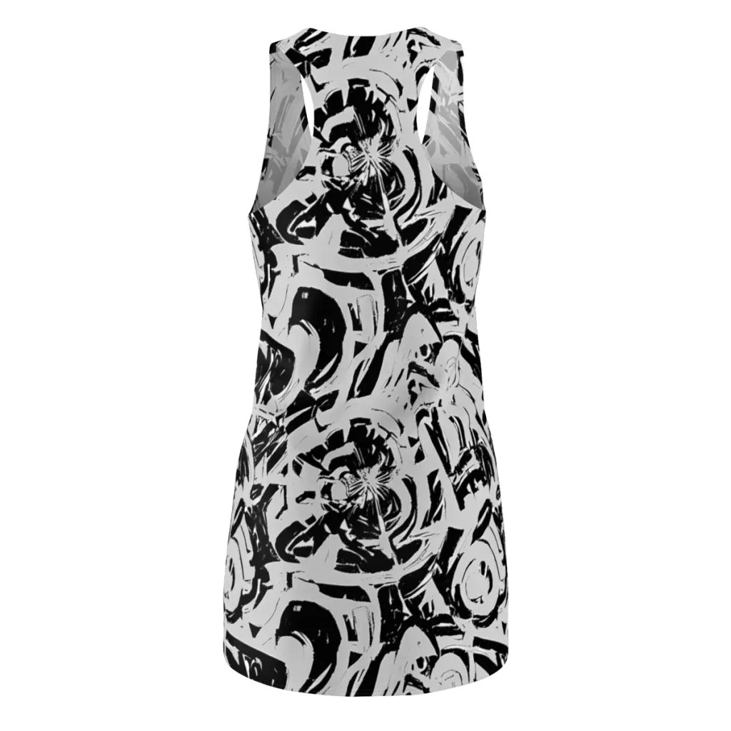 Inkstorm Bloom on Racerback Dress — Back