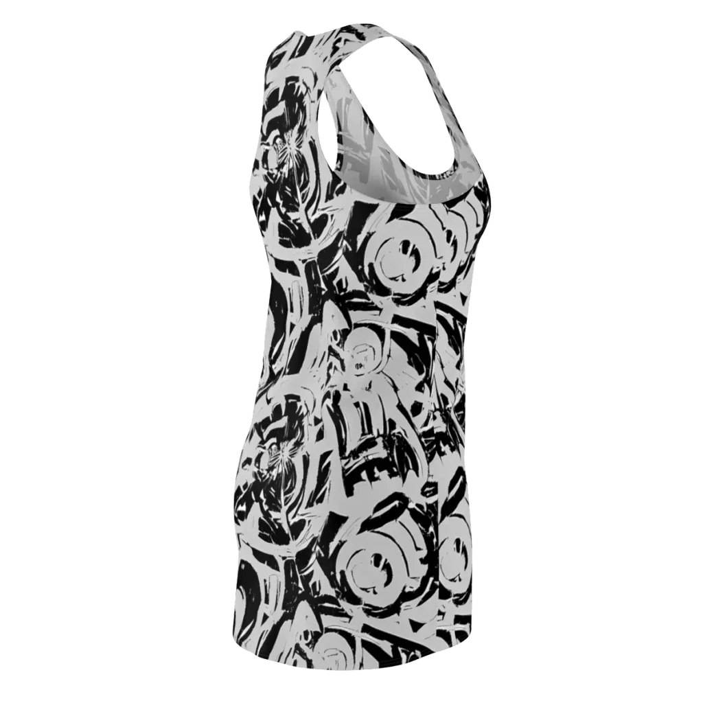 Inkstorm Bloom on Racerback Dress — Back Side