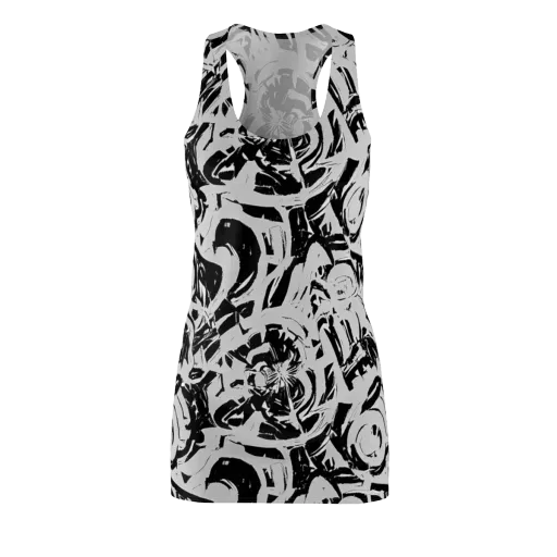 Inkstorm Bloom on a Racerback Dress