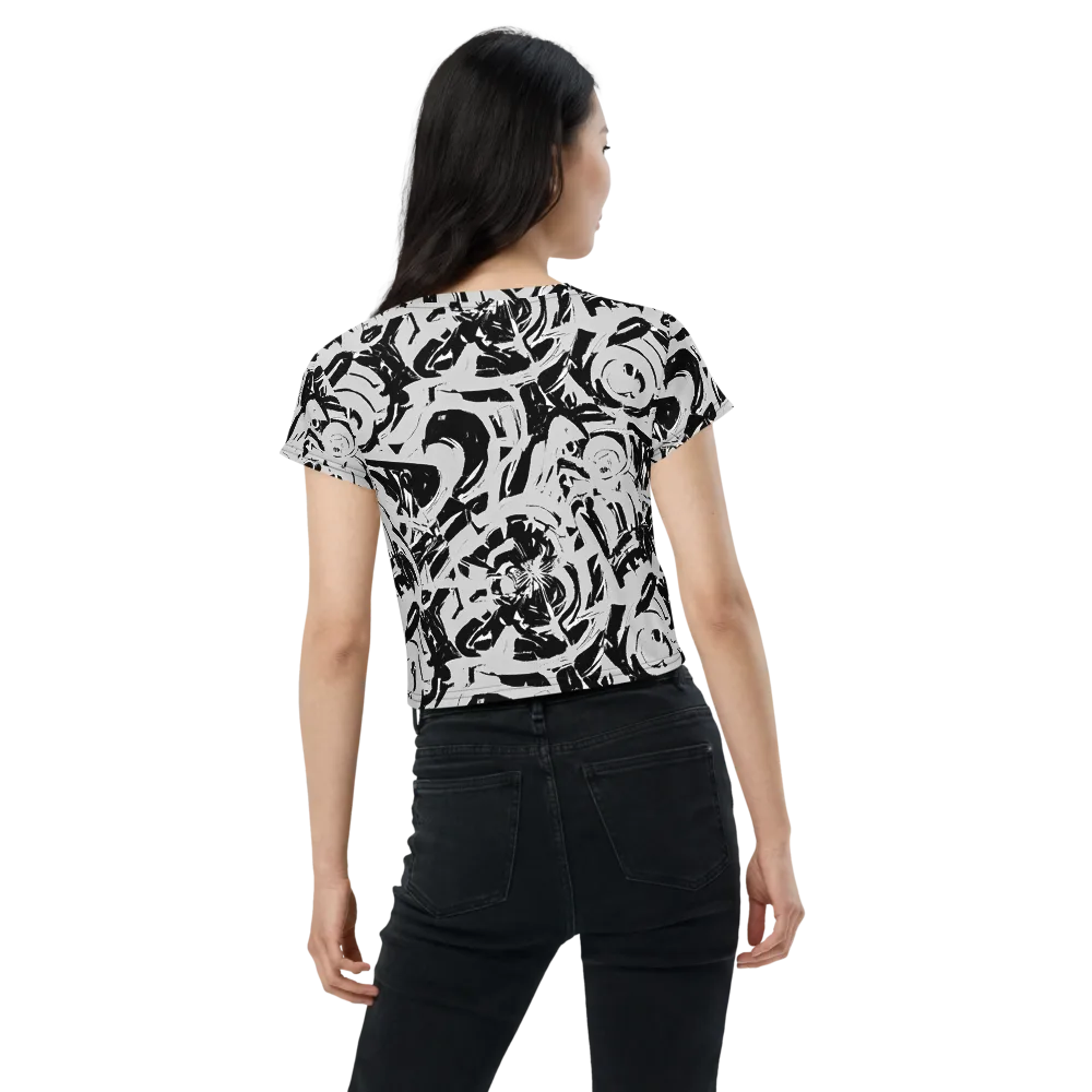 Inkstorm Bloom on Crop Tee — Back