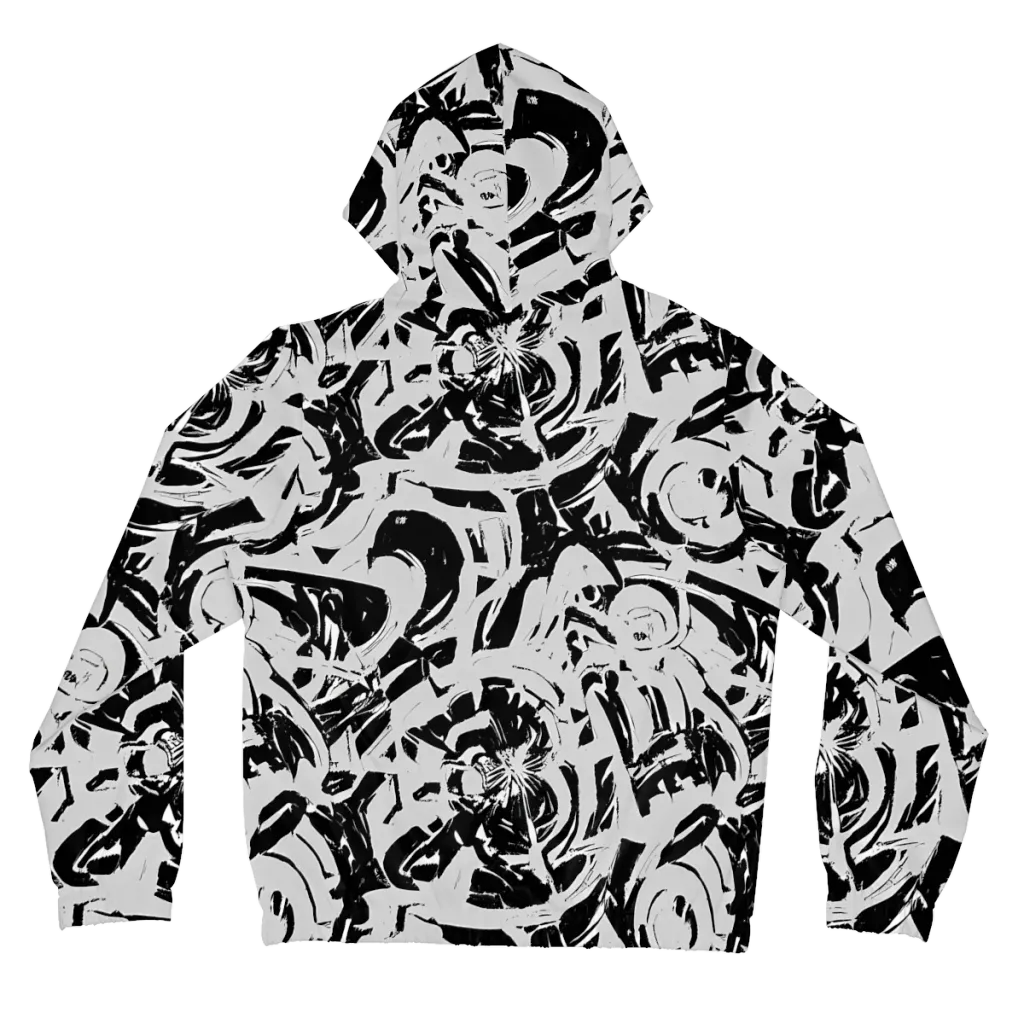 Inkstorm Bloom on Women's Full-Zip Hoodie — Back