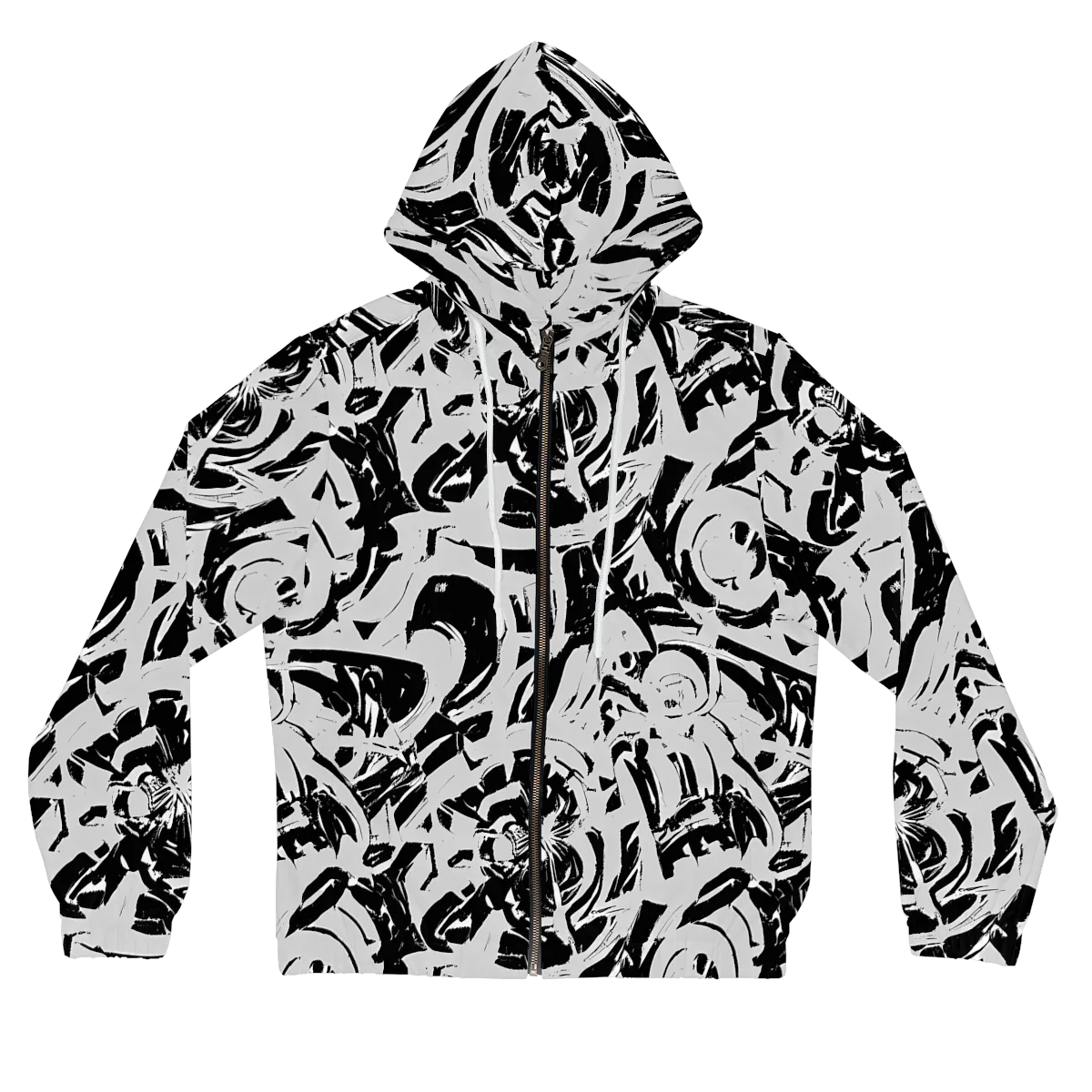 Inkstorm Bloom on Women's Full-Zip Hoodie — Front