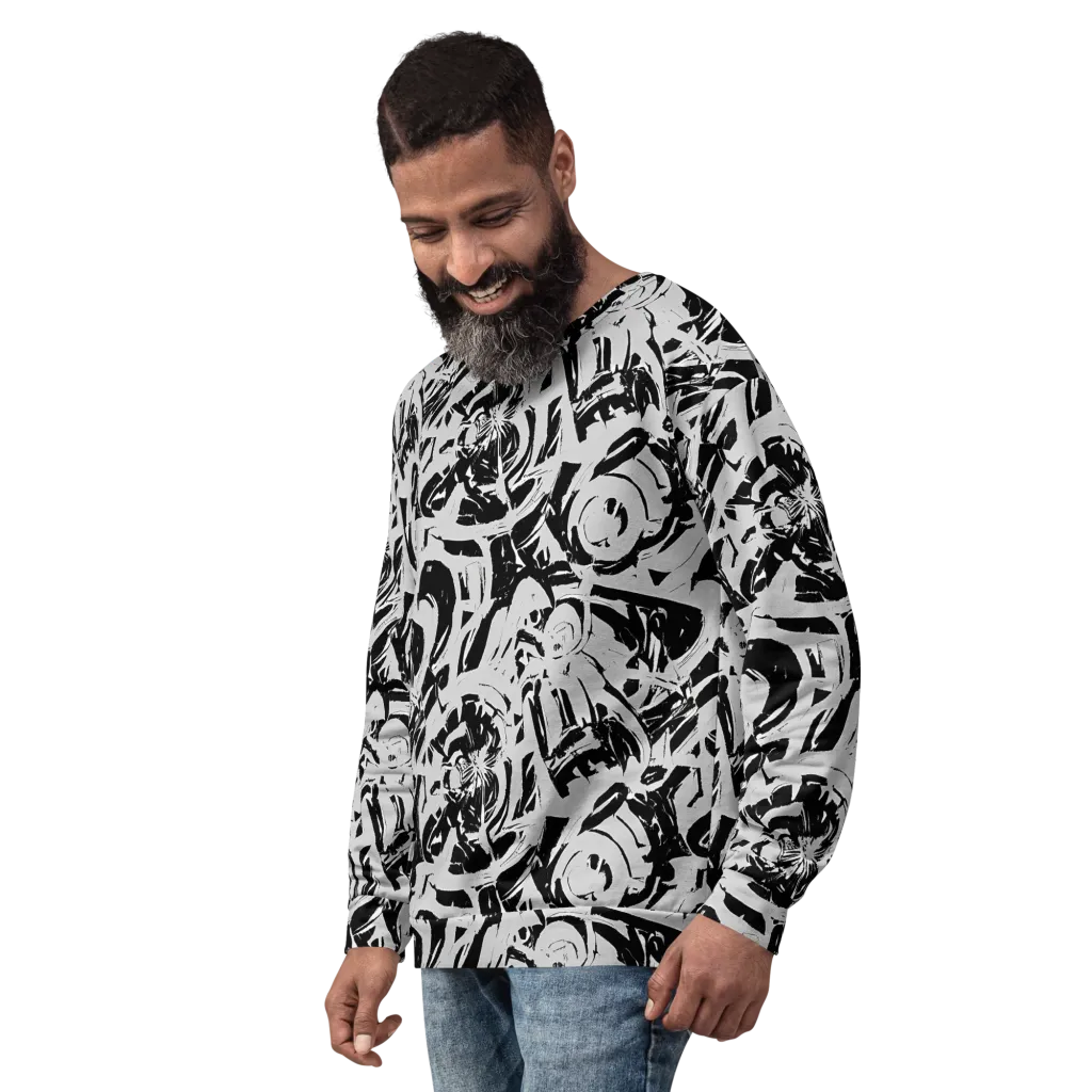 Inkstorm Bloom on Sweatshirt — Left Front