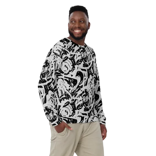 Inkstorm Bloom on a Sweatshirt