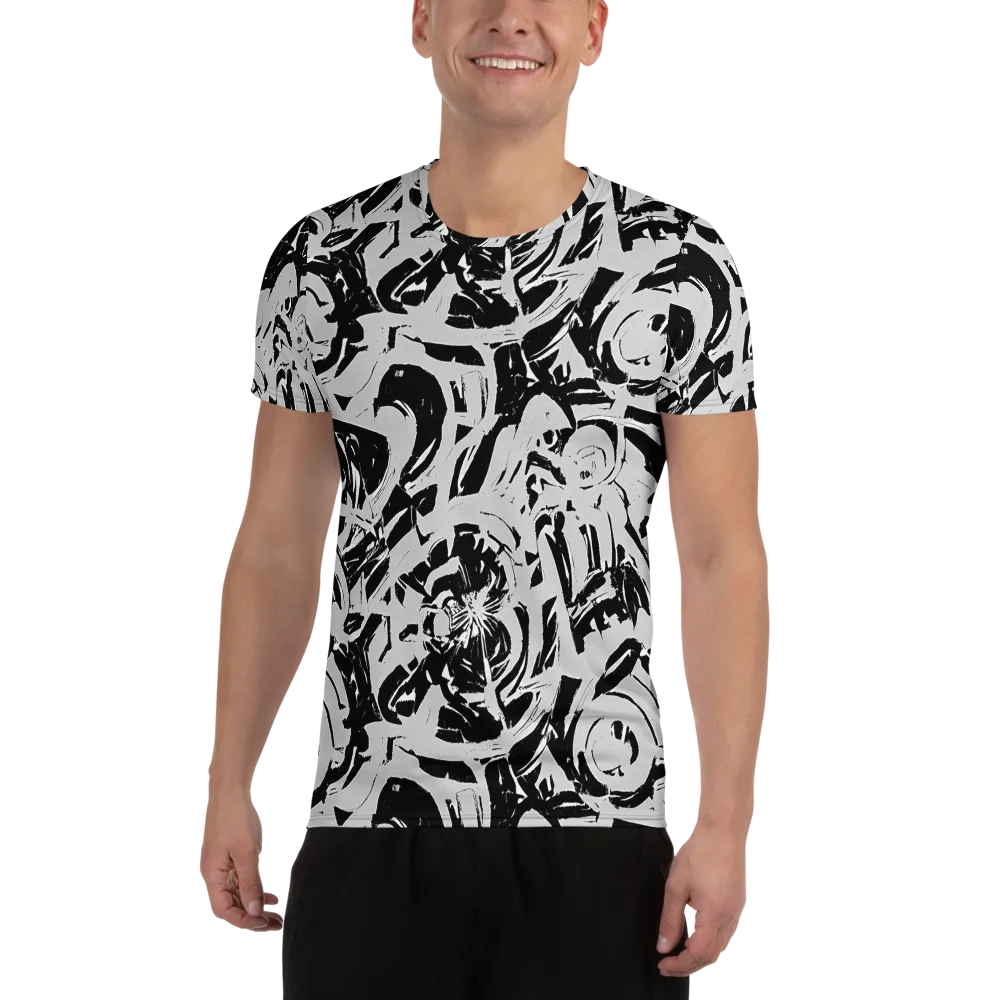 Inkstorm Bloom on Men's Athletic T-Shirt — Front