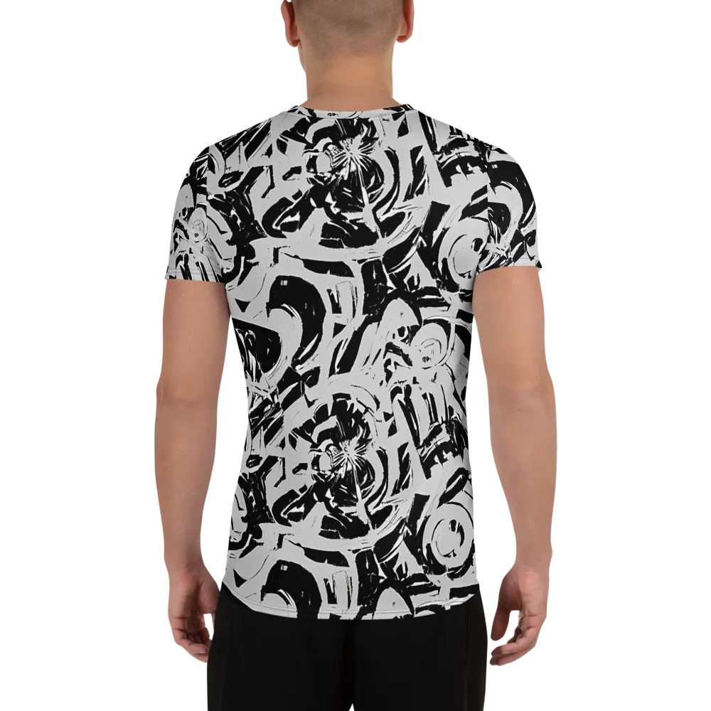 Inkstorm Bloom on Men's Athletic T-Shirt — Back