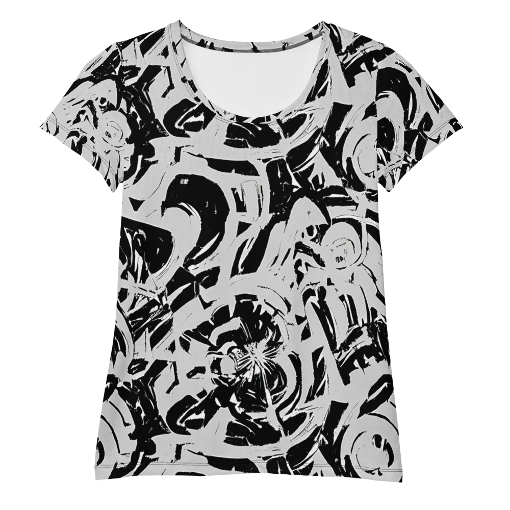 Inkstorm Bloom on Women's Athletic T-Shirt — Front